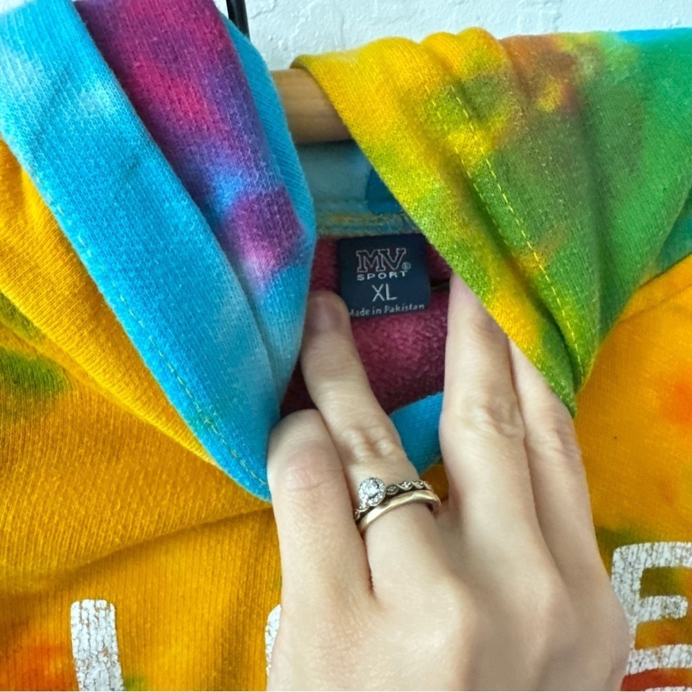 Lake Tahoe Tie Dye Pull Over Sweater YOUTH XL women’s Small - Picture 4 of 8